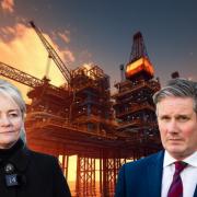Oil and gas: with Unite general secretary Sharon Graham and Labour leader and would-be PM Keir Starmer